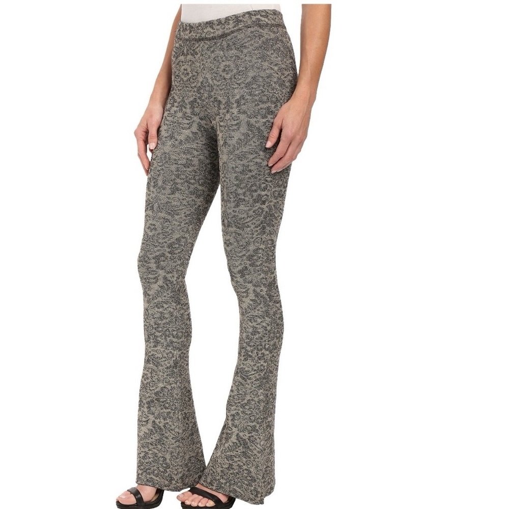 Free People Gray Patterned Boot Cut Jumpsuit Pants